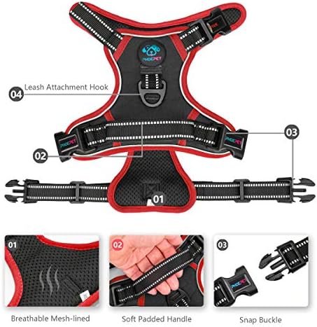 PHOEPET Upgraded No Pull Dog Harness, Reflective Adjustable Vest - Image 4