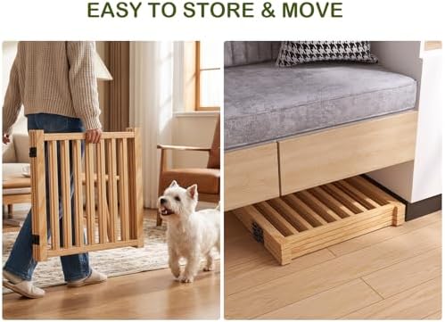 Wooden Freestanding Dog Gate Indoor - Image 3