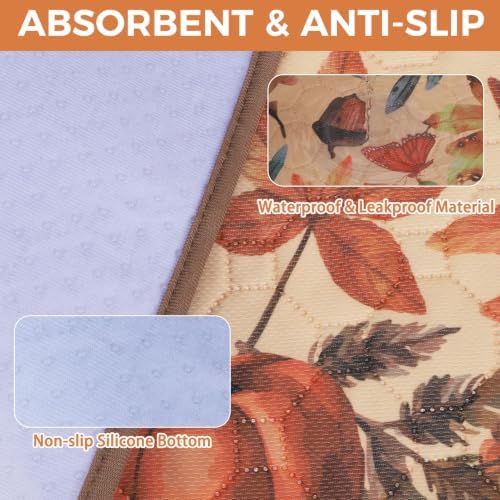 Homimp Fall Cat Litter Mat, Litter Trapping Mat 2 Pack, Contains Mess from Box - Image 2