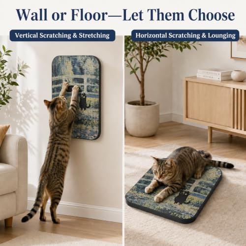Cat Wall Scratcher, Art Cat Scratching Board - Image 5