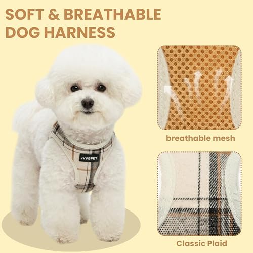 Dog Harness for Small Dogs, Plaid Step-in No Pull Dog Vest Outfit - Image 4