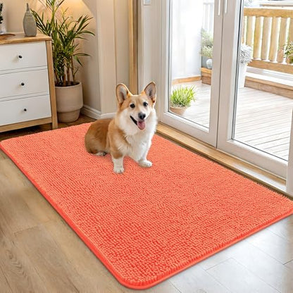 OLANLY Dog Door Mat for Muddy Paws 45x27, Super Absorbent Chenille Mud Mat by OLANLY