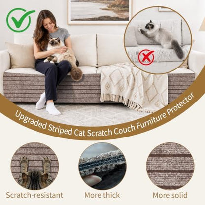 SEPAZON Cat Scratch Furniture Protector, Adhesive Climbing Carpet Mat - Image 3