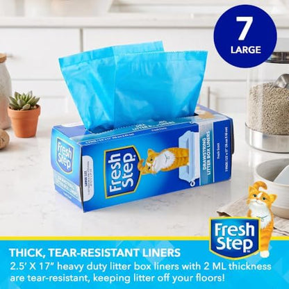Fresh Step Drawstring Cat Litter Liners, 2.5 ft x 17 in - Image 2