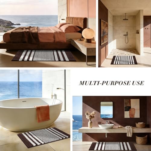 BSICPRO Large Bathroom Rugs Runner, 20x47 Chenille Bath Mats - Image 2