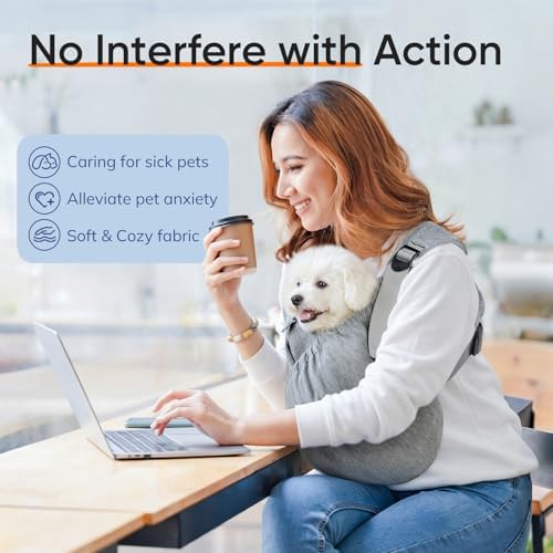 Supet Dog Sling Carrier for Pets, Adjustable Hands Free Front Chest Pouch - Image 4