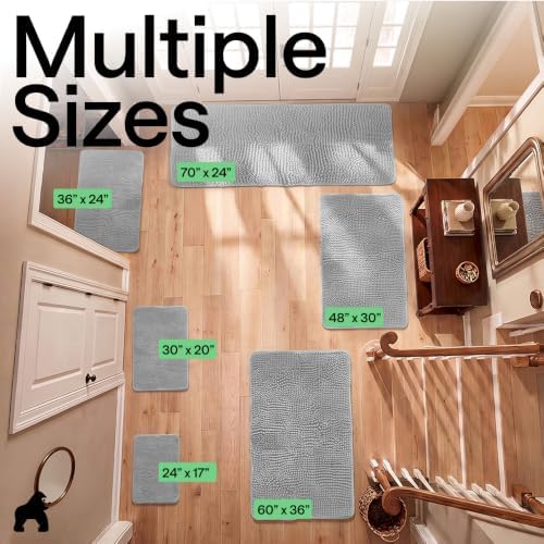 GORILLA GRIP SoakSTOPPER Dog Door Mat, Machine Wash and Dry, 36x24 Lt Gray - Image 2