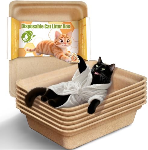 Disposable Litter Boxes for Cats Leak-Proof: 3/6/9/20/32-Pack Odor Control by Unknown