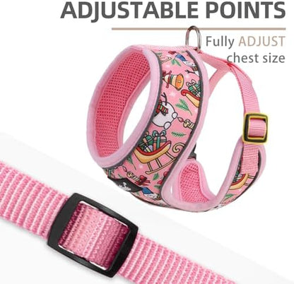 PUPTECK Christmas Dog Harness and Leash Set No Pull Small Sized Dogs Puppy - Image 3