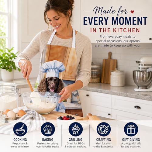 Caroline's Treasures American Water Spaniel The Chef Apron Cooking Kitchen - Image 6