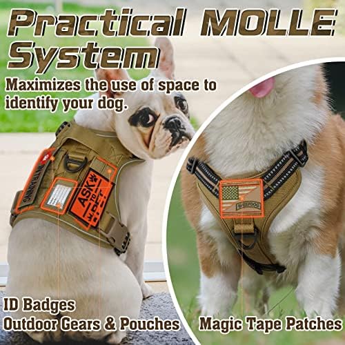 rabbitgoo Tactical Dog Harness for Large, No Pull Military Service Vest - Image 4
