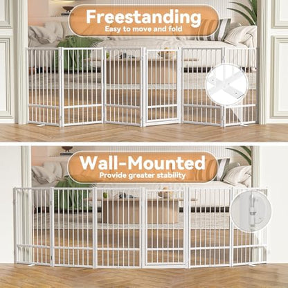 SNUOWU Full Metal Freestanding Dog Gate - Image 6