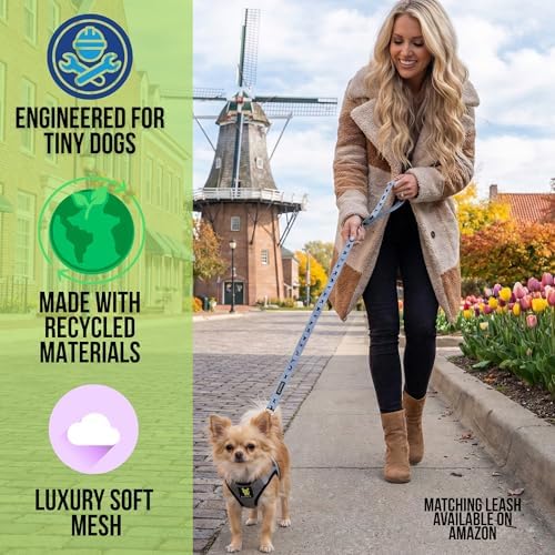 EcoBark Teacup Dog Harness, Soft Mesh No Choke Vest - Image 2