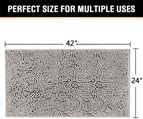 H.VERSAILTEX Microfiber Bath Rugs Chenille Floor Mat Ultra Soft Washable - Image 2