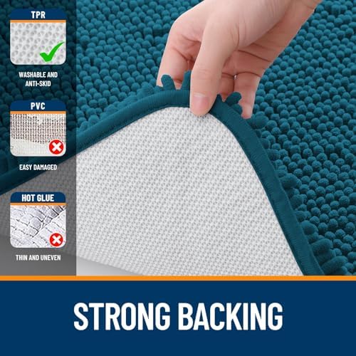 OLANLY Bathroom Runner Rugs 47x20, Extra Soft Absorbent Chenille Bath Rugs - Image 6