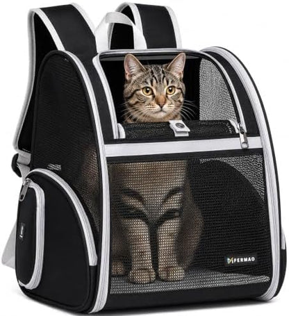 Cat Backpack Carrier for Small Dogs and Medium cat Puppy Kitten Bunny Pet by FERMAO