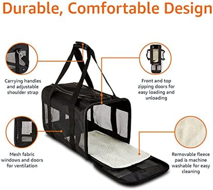 Amazon Basics Airline Approved Soft-Sided Mesh Pet Travel Carrier - Image 3