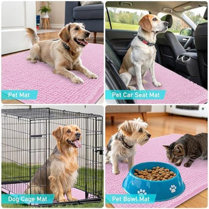 OLANLY Dog Door Mat for Muddy Paws 70x32, Super Absorbent Chenille Mud Mat - Image 7