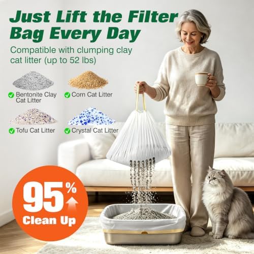 ADDPETS Sifting Litter Box Liners 28 Count, Precision Holes, Quick Clean - Image 4