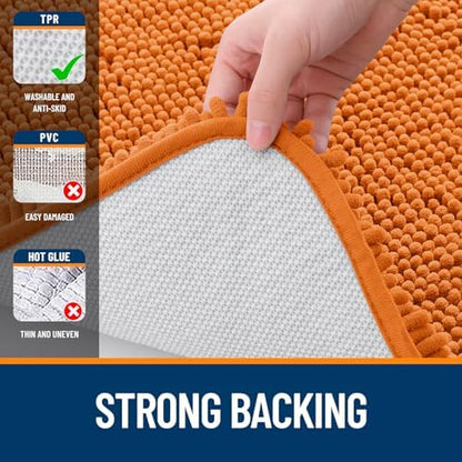 OLANLY Bathroom Runner Rugs 47x20, Extra Soft Absorbent Chenille Bath Rugs - Image 6