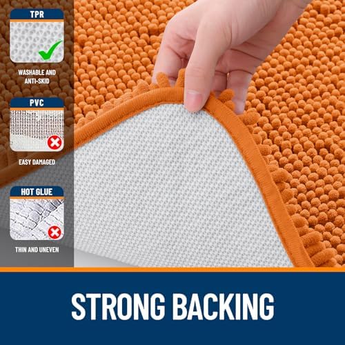 OLANLY Bathroom Runner Rugs 40x24, Extra Soft Absorbent Chenille Bath Rugs - Image 6