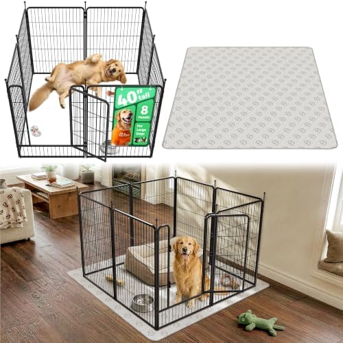 FXW Rollick Dog Playpen with Washable Pee Pad, 8 Panels by FXW