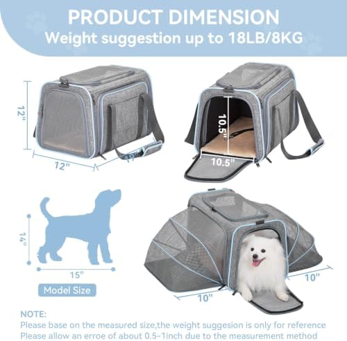 Petsfit Large Double Expandable Cat Carrier - Image 2