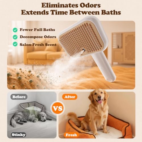 Rorhxia Cat & Dog Steam Brush for Shedding Deshedding - Image 5