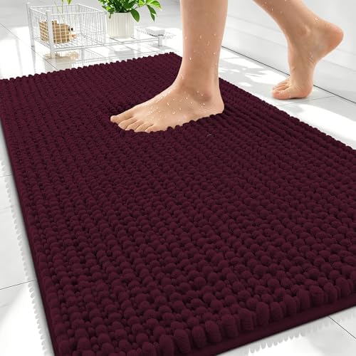 OLANLY Thick Chenille Absorbent Bathroom Rugs Mat 30x20 by OLANLY