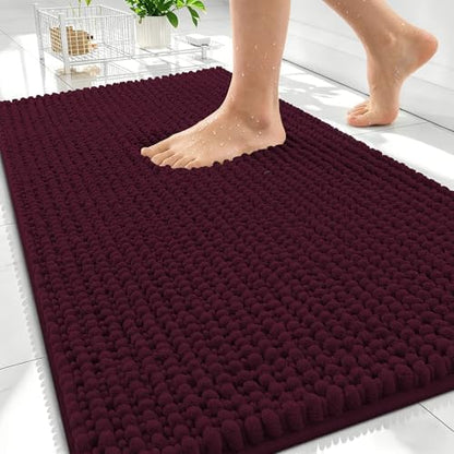 OLANLY Thick Chenille Absorbent Bathroom Rugs Mat 30x20 by OLANLY