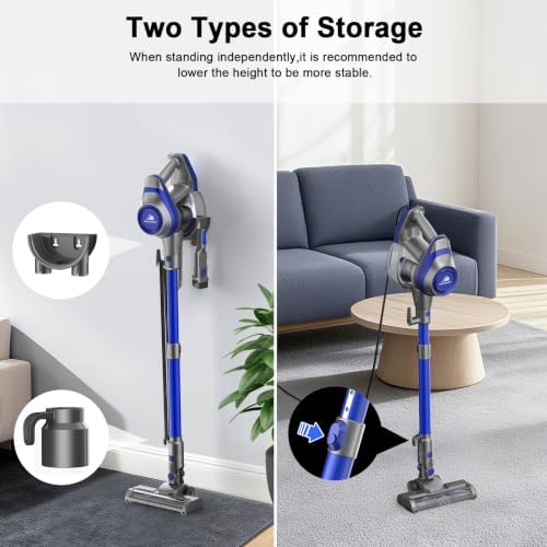 Intercleaner 23Ft Corded Vacuum, Large Dust Cup, LED Floor Brush - Image 5
