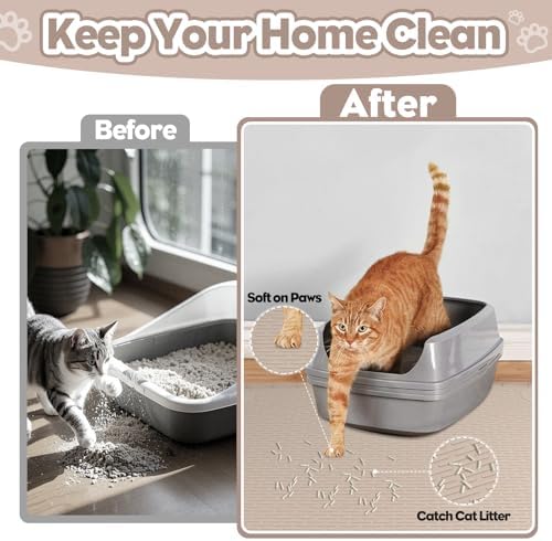Silicone Cat Litter Mat for Litter Box 34”x22” Large Cat Mat - Image 2