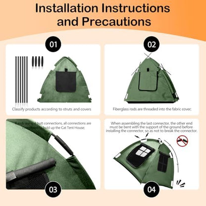 Portable Pet Tent, Full-Enclosure Zippered Mesh, Indoor & Outdoor - Image 6