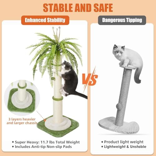 42" Tall Palm Tree Cat Scratching Post - Image 4