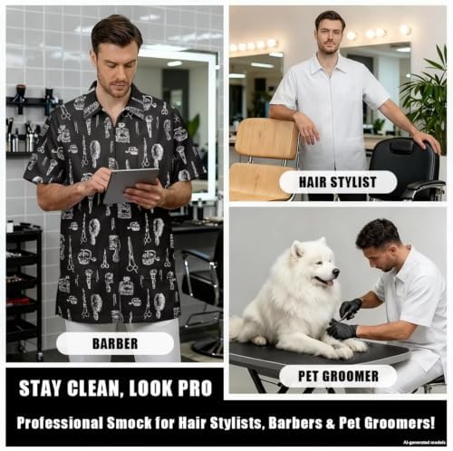 Funny Print Barber Jackets & Smocks - Image 4