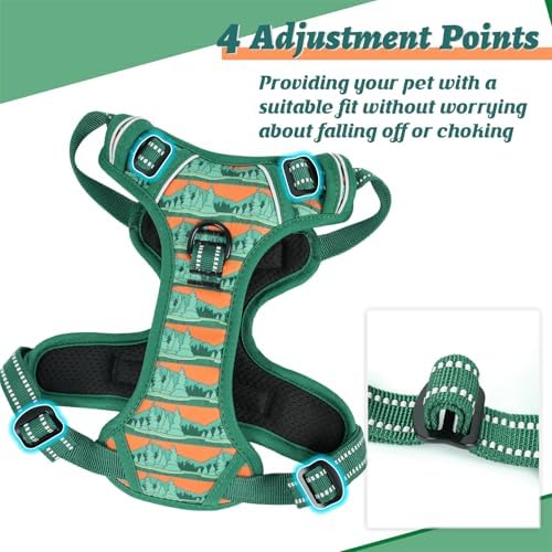 HEELE Dog Harness, No Pull Adjustable Padded Reflective Harness - Image 6