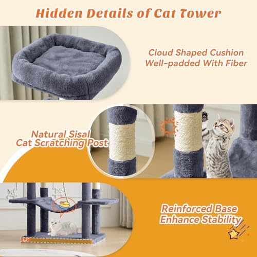 DUMOS Large 66 Inch Cat Tree Tower - Image 3