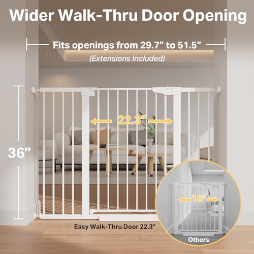 Cumbor 36 in Extra Tall Baby Gate - Image 3