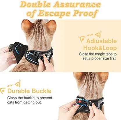 Cat Harness and Leash for Walking Escape Proof, Adjustable Kitten Vest Harness - Image 6