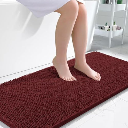 OLANLY Large Bathroom Rugs 50x30, Extra Soft Absorbent Chenille Bath Rugs by OLANLY