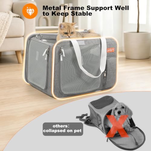 Pidipiti 20x14x14 Expandable car cat Carrier, - Image 5
