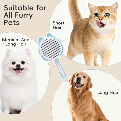 Self-Cleaning Cat Brush for Shedding, Cat Hair Brush - Image 7