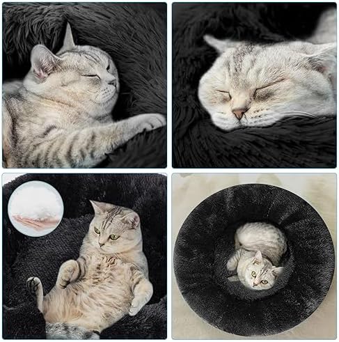 Dog Bed for Small Medium Large Dogs, 20 inch Calming Dogs Bed, Washable-Round - Image 4