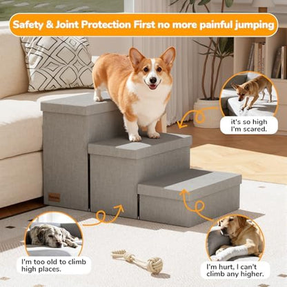 3-Step Wide Dog Stairs 18" H - Image 5
