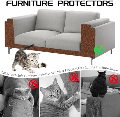 2 Pcs Self-Adhesive Cat Scratch Mat, Cat Scratch Furniture Protector - Image 3