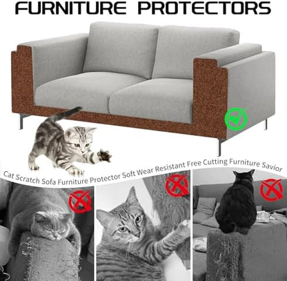 2 Pcs Self-Adhesive Cat Scratch Mat, Cat Scratch Furniture Protector - Image 3