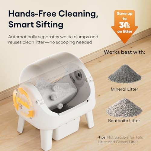 PetPivot Open Top Self Cleaning Cat Litter Box, Automatic Litter Box - Image 5