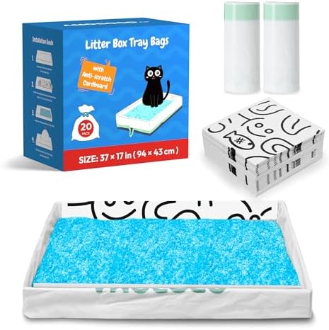 20 Pack Cat Litter Bags, Compatible by AMOGOGOPET