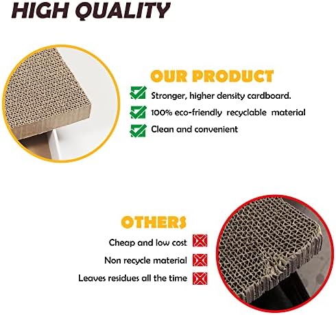 Smartbean Cat Scratcher, 17.3"L x 7.9"W x 4.7"H, Reversible Design - Image 5