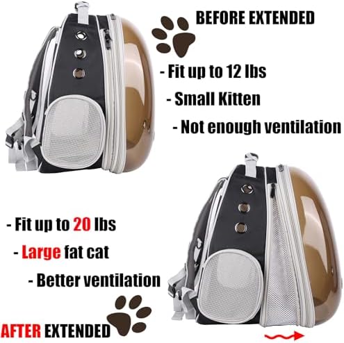 Large Cat Backpack Carrier, Front Extension - Image 3